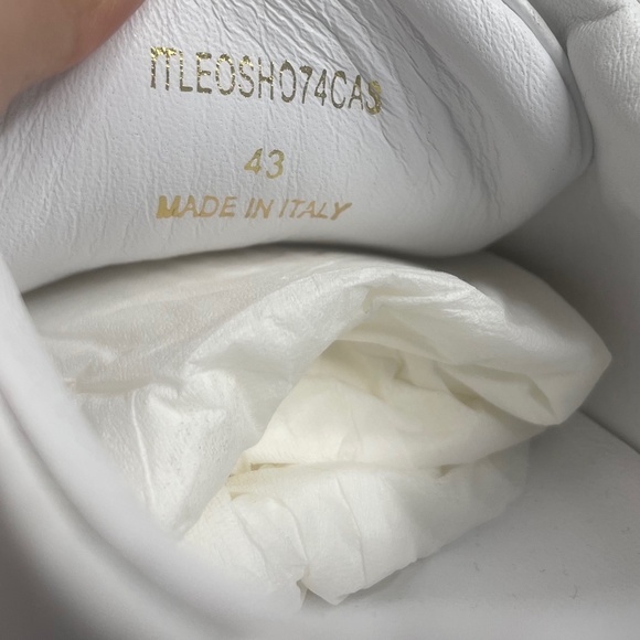 Burberry White Yellow Graffiti Logo Sneakers Italy Size 43 ITLE0SH074CAS - Picture 12 of 13